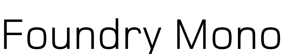 Foundry Monoline Regular Font Download Free